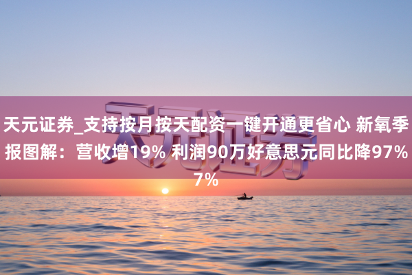 天元证券_支持按月按天配资一键开通更省心 新氧季报图解:营收增19% 利润90万好意思元同比降97%